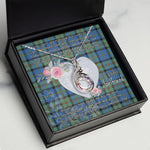 Rising Phoenix Necklace - Valentine Necklace Clan MacCorquodale Tartan Gift for Girlfriend, Gift for My Wife Rising Phoenix Necklace