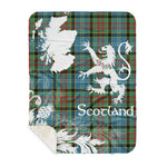 Sherpa Blanket - Tartan Blanket Thistle and Lion Scottish Clan Porterfield Plaid Blanket, plaid sherpa blanket queen,purple sherpa blanket,queen sherpa blanket,queen size sherpa blanket,red sherpa blanket,scottish tartan blankets,sherpa blanket,sherpa christmas blanket