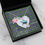 Sea Turtle Necklace Gift for My Beautiful Girlfriend Valentines Necklace Clan MacBrayne Tartan Blue Turtle Necklace