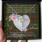 Gift For My Beautiful Girlfriend Necklace Valentine Necklace Clan Brisbane Tartan Cross Dancing Necklace Scottish Tartan Jewelry
