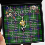 To My Beautiful Soulmate Sunflower Necklace In Your Eyes I Have Found My Home Clan Donald MacDonald Tartan Jewelry For Girlfriend