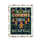 Personalized Gift Tartan Plaid Blanket Clan MacNeill Of Colonsay Hunting With Christmas Cookie Baking Crew Christmas Gift Blanket, Plaid Blanket, Christmas Fleece Blanket, Christmas Blanket, Tartan Blanket, Scottish Blanket, Scotland Blanket, Family Name Blanket, Custom Blanket, Personalized Blanket