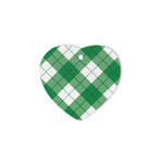 Bias Plaid Tartan Heart Ornaments, Christmas Tree Ornament, Plaid Christmas Ornaments, Ceramic Heart Christmas Tree Decoration, Christmas Ornament, Plaid Ornament, Tartan Ornament, Buffalo Plaid Ornament