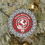 Binning Clan Tartan Crest Badge Plaid Ornament Gift. Christmas Tree Ornament Binning Clan Tartan Ornament Great Christmas Ornaments Gift - Scotstee Shop