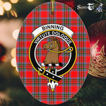 Binning Scottish Clan Plaid Ornament Gift. Christmas Tree Ornament Binning Clan Tartan Ornament,  ceramic ornament, personalized christmas ornaments, christmas tree ornaments, christmas door decorations, Plaid Ornament, Tartan Ceramic Ornament