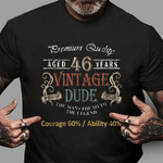 Birthday Gift Vintage 46 Years Age Birthday Shirt - Scotstee Shop
