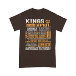 Birthday Gifts Kings Are Born In April Birthday Shirt - Scotstee Shop