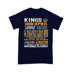 Birthday Gifts Kings Are Born In April Birthday Shirt - Scotstee Shop