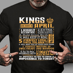 Birthday Gifts Kings Are Born In April Birthday Shirt - Scotstee Shop