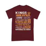Birthday Gifts Kings Are Born In April Birthday Shirt - Scotstee Shop
