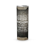 Birthday Tumbler Mens 37 Years Old Gift Vintage 1984 Man Myth Legend 37th Birthday Gift Birthday Skinny Tumbler - Scotstee Shop