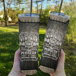 Birthday Tumbler Mens 79 Years Old Gift Vintage 1942 Man Myth Legend 79th Birthday Gift Birthday Skinny Tumbler - Scotstee Shop