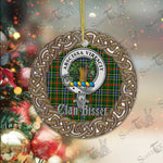 Bisset Celtic Circle Plaid Ornament Gift. Christmas Tree Ornament Bisset Clan Tartan Ornament Great Christmas Ornaments Gift - Scotstee Shop