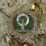 Bisset Celtic Circle Plaid Ornament Gift. Christmas Tree Ornament Bisset Clan Tartan Ornament Great Christmas Ornaments Gift - Scotstee Shop