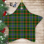 Bisset Pattern Tartan Ornament Star Ornament, Christmas Star Decorations, ceramic ornament, Plaid Star Ceramic Ornament, Christmas Ornament Decorations Gift