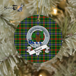 Bisset Scottish Clan Badge Plaid Ornament Gift. Christmas Tree Ornament Bisset Clan Tartan Ornament Great Christmas Ornaments Gift - Scotstee Shop