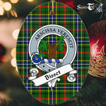Bisset Scottish Clan Badge Plaid Ornament Gift. Christmas Tree Ornament Bisset Tartan Ornament,  ceramic ornament, personalized christmas ornaments, christmas tree ornaments, christmas door decorations, Plaid Ornament, Tartan Ceramic Ornament