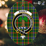 Bisset Scottish Clan Plaid Ornament Gift. Christmas Tree Ornament Bisset Clan Tartan Ornament,  ceramic ornament, personalized christmas ornaments, christmas tree ornaments, christmas door decorations, Plaid Ornament, Tartan Ceramic Ornament