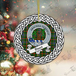 Bisset Scottish Clan Tartan Crest Badge Plaid Ornament Gift. Christmas Tree Ornament Bisset Clan Tartan Ornament,  ceramic ornament, personalized christmas ornaments, christmas tree ornaments, christmas door decorations, Plaid Ornament, Tartan Ceramic Ornament