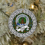 Bisset Scottish Clan Tartan Crest Badge Plaid Ornament Gift. Christmas Tree Ornament Bisset Clan Tartan Ornament,  ceramic ornament, personalized christmas ornaments, christmas tree ornaments, christmas door decorations, Plaid Ornament, Tartan Ceramic Ornament