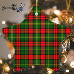 Blackstock Tartan Ornament Star Ornament, Christmas Star Decorations, ceramic ornament, Plaid Star Ceramic Ornament, Christmas Ornament Decorations Gift
