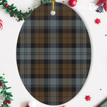 BlackWatch Weathered Tartan Oval Ornaments, Christmas Tree Ornament, Plaid Christmas Ornaments, Ceramic Oval Christmas Tree Decoration, Tartan Oval Ornaments, Christmas Tree Ornament, Plaid Christmas Ornaments, Ceramic Oval Christmas Tree Decoration