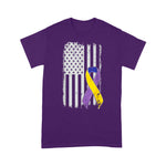 Scotstee Shop - Bladder Cancer Awareness Ribbon Distressed American Flag 4th Of July Shirt Nurse 4th of July Shirt
