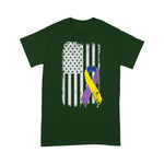 Scotstee Shop - Bladder Cancer Awareness Ribbon Distressed American Flag 4th Of July Shirt Nurse 4th of July Shirt