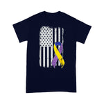 Scotstee Shop - Bladder Cancer Awareness Ribbon Distressed American Flag 4th Of July Shirt Nurse 4th of July Shirt