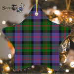 Blair Modern Tartan Ornament Star Ornament, Christmas Star Decorations, ceramic ornament, Plaid Star Ceramic Ornament, Christmas Ornament Decorations Gift