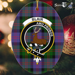 Blair Scottish Clan Plaid Ornament Gift. Christmas Tree Ornament Blair Clan Tartan Ornament,  ceramic ornament, personalized christmas ornaments, christmas tree ornaments, christmas door decorations, Plaid Ornament, Tartan Ceramic Ornament