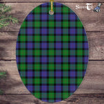 Blair Tartan Oval Ornaments, Christmas Tree Ornament, Plaid Christmas Ornaments, Ceramic Oval Christmas Tree Decoration, Tartan Oval Ornaments, Christmas Tree Ornament, Plaid Christmas Ornaments, Ceramic Oval Christmas Tree Decoration