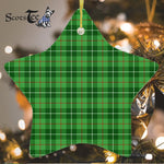 Blane Tartan Ornament Star Ornament, Christmas Star Decorations, ceramic ornament, Plaid Star Ceramic Ornament, Christmas Ornament Decorations Gift