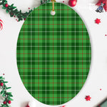 Blane Tartan Oval Ornaments, Christmas Tree Ornament, Plaid Christmas Ornaments, Ceramic Oval Christmas Tree Decoration, Tartan Oval Ornaments, Christmas Tree Ornament, Plaid Christmas Ornaments, Ceramic Oval Christmas Tree Decoration