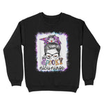 Bleached One Spooky Nicu Nurse Messy Bun Boo Nurse Halloween Womens Halloween Sweatshirts, Halloween Sweatshirt Plus Size - Scotstee Shop