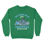 Blue Pumpkins Sunflower We Wear Blue For Diabetes Awareness Breast Cancer Awareness Sweatshirt - Scotstee Shop