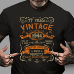 Born In 1944 Vintage 77th Birthday 77 Years Old Birthday Shirt - Scotstee Shop