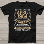 Born In April 1964 Vintage 57th Birthday Gift 57 Years Old Birthday Shirt - Scotstee Shop