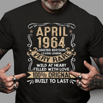 Born In April 1964 Vintage 57th Birthday Gift 57 Years Old Birthday Shirt - Scotstee Shop