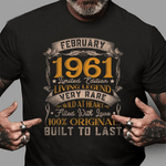 Born In February 1961 Vintage 60th Birthday Gifts 60 Yrs Old Birthday Shirt 60th birthday gifts - Scotstee Shop