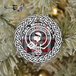 Borthwick Ancient Scottish Clan Tartan Crest Badge Plaid Ornament Gift. Christmas Tree Ornament Borthwick Clan Tartan Ornament,  ceramic ornament, personalized christmas ornaments, christmas tree ornaments, christmas door decorations, Plaid Ornament, Tartan Ceramic Ornament