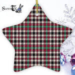 Borthwick Ancient Tartan Ornament Star Ornament, Christmas Star Decorations, ceramic ornament, Plaid Star Ceramic Ornament, Christmas Ornament Decorations Gift