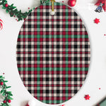Borthwick Ancient Tartan Oval Ornaments, Christmas Tree Ornament, Plaid Christmas Ornaments, Ceramic Oval Christmas Tree Decoration, Tartan Oval Ornaments, Christmas Tree Ornament, Plaid Christmas Ornaments, Ceramic Oval Christmas Tree Decoration