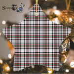 Borthwick Tartan Ornament Star Ornament, Christmas Star Decorations, ceramic ornament, Plaid Star Ceramic Ornament, Christmas Ornament Decorations Gift