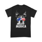 Scotstee Shop - Boston Terrier 4th of July Merica Men Women USA Flag 4th Of July Shirt