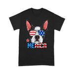 Scotstee Shop - Boston Terrier Merica 4th of July Men Boys Dog Puppy 4th Of July Shirt