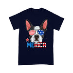 Scotstee Shop - Boston Terrier Merica 4th of July Men Boys Dog Puppy 4th Of July Shirt