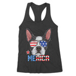 Boston Terrier Merica 4th Of July Men Boys Dog Puppy Women's Tank Top - Scotstee Shop