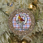 Boswell Celtic Circle Plaid Ornament Gift. Christmas Tree Ornament Cleland Clan Tartan Ornament Great Boswell Ornaments Gift - Scotstee Shop