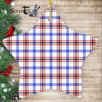 Boswell Modern Tartan Ornament Star Ornament, Christmas Star Decorations, ceramic ornament, Plaid Star Ceramic Ornament, Christmas Ornament Decorations Gift